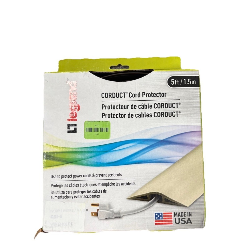 Legrand Corduct‎ Overfloor Cord Protector (Wiremold CDI-5), 5 feet, Brown